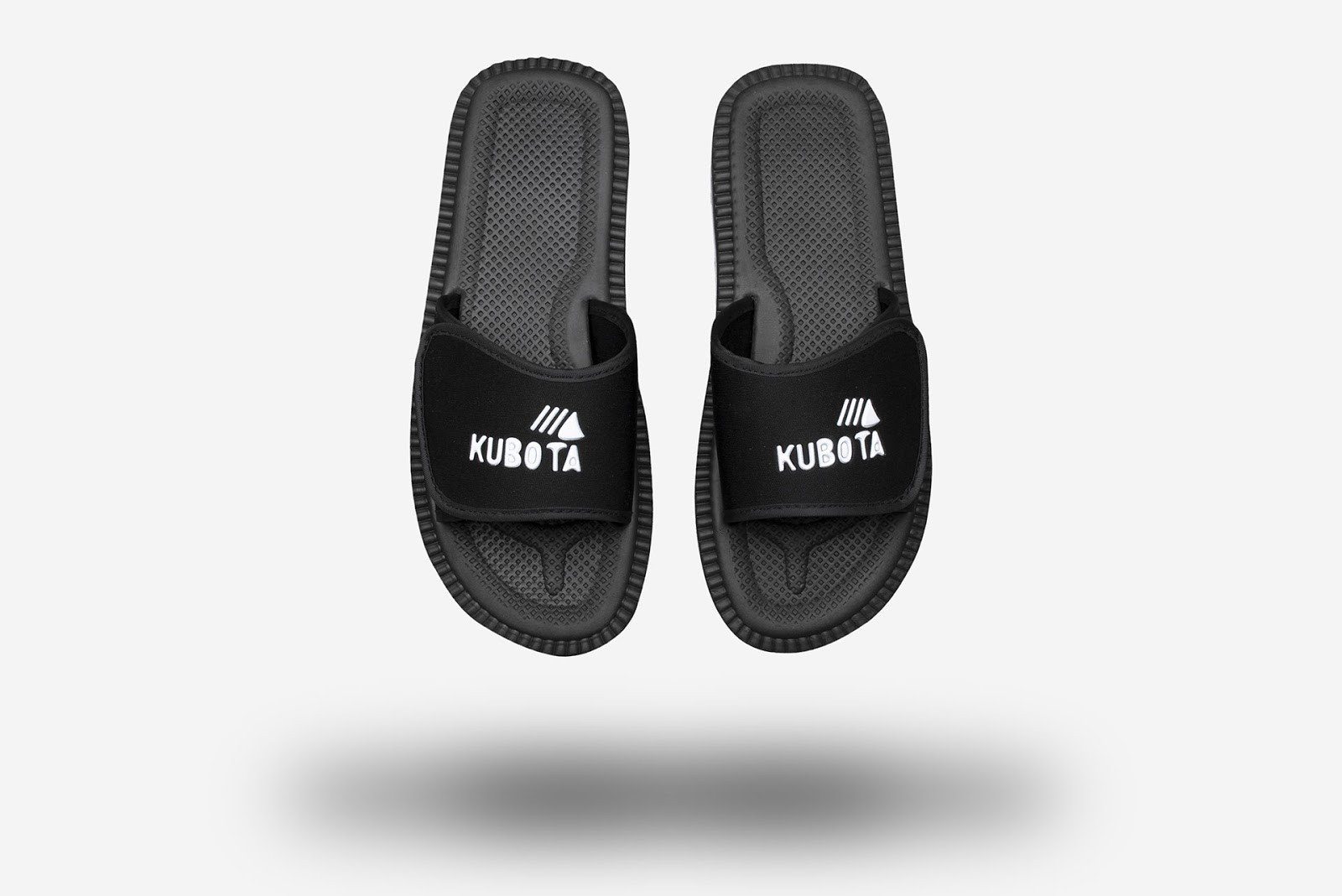 Kubota Rzep: replica of the original black Kubota slide sandals